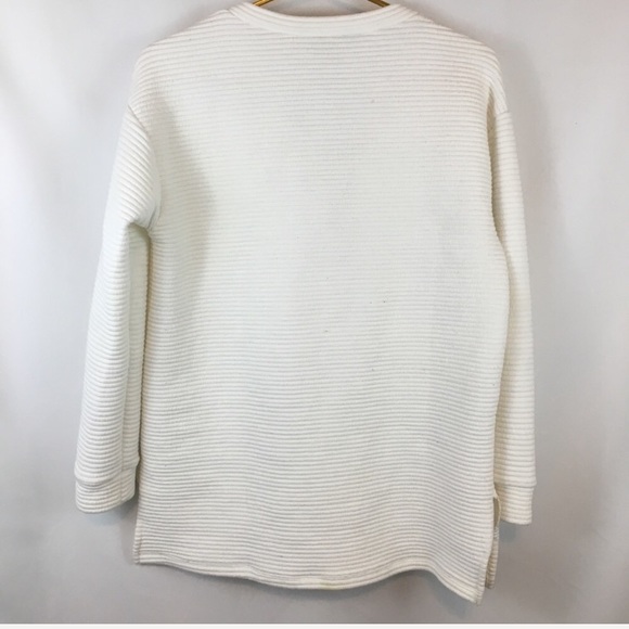 ✨5 FOR $25✨   Forever 21 White Lace Up Sweatshirt - Picture 4 of 7